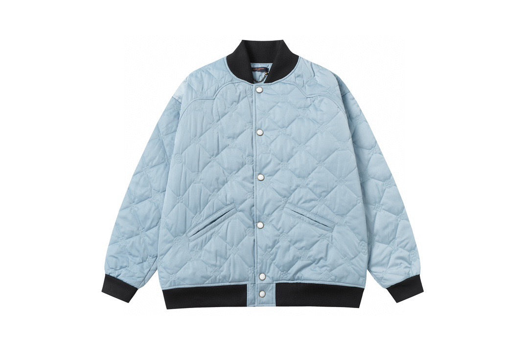 Quilted Delivery Jacket Blue