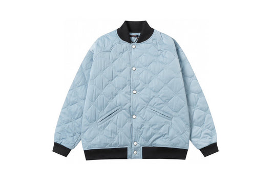 Quilted Delivery Jacket Blue