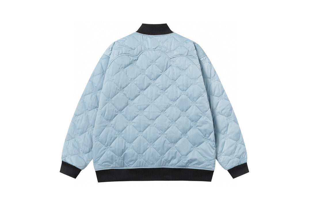 Quilted Delivery Jacket Blue